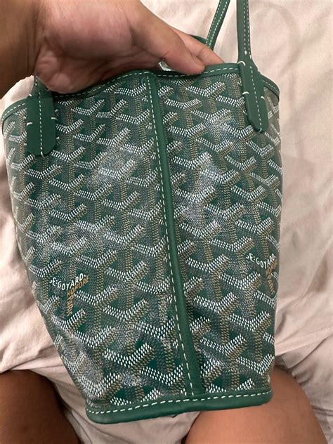 green goyard anjou|goyard anjou mini dupe.